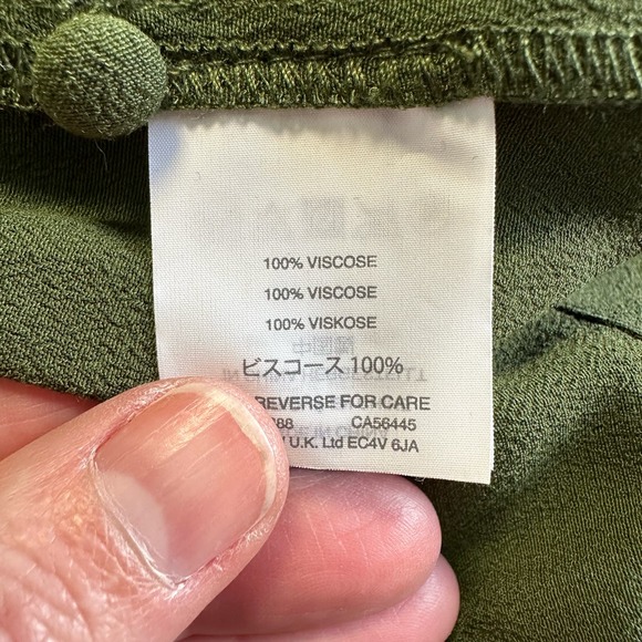 Madewell Heather Button Front Dress Green Medium - Picture 10 of 14